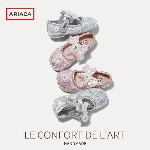 ARIACA艾芮苏女童公主鞋2026春季新款水钻浅口软底皮鞋儿童水晶鞋ARC126025 商品图1