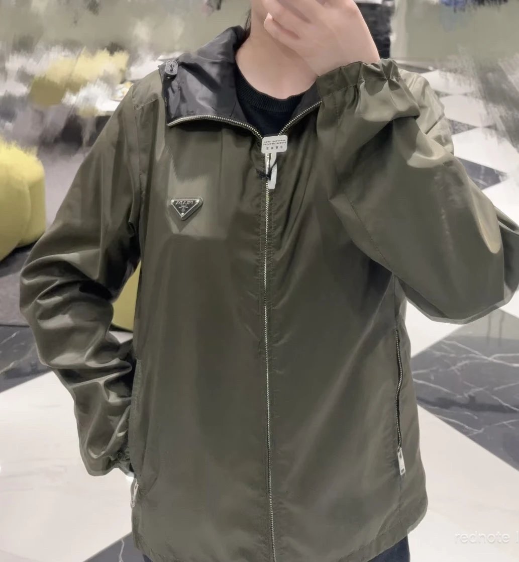 家属福利！ 重磅高端！ PD双面穿拉链夹克  26ss新款  绿色/黑色两面穿  男女同款