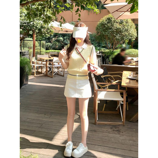 <曾小咸推荐>学院风假两件短袖t恤女夏上衣 商品图2