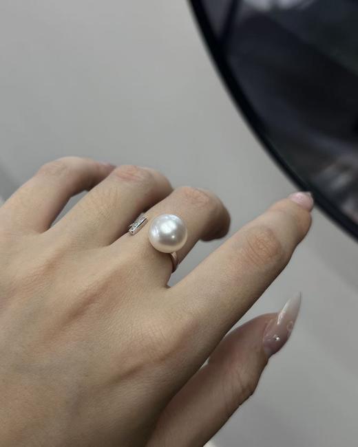 11号⁶【孤品11-12mm  澳白S925银T家款戒指】，极光微瑕，出证书，24小时鉴赏期【香港】SS06-QTT-XGZZ 商品图1