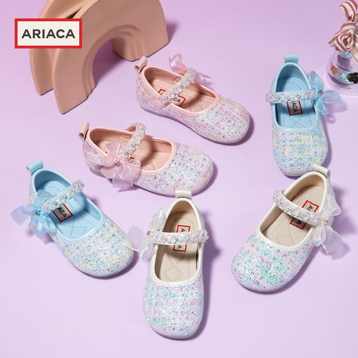 ARIACA艾芮苏女童公主鞋2026春季新款浅口透气软底皮鞋儿童水晶鞋ARC16C21 商品图7