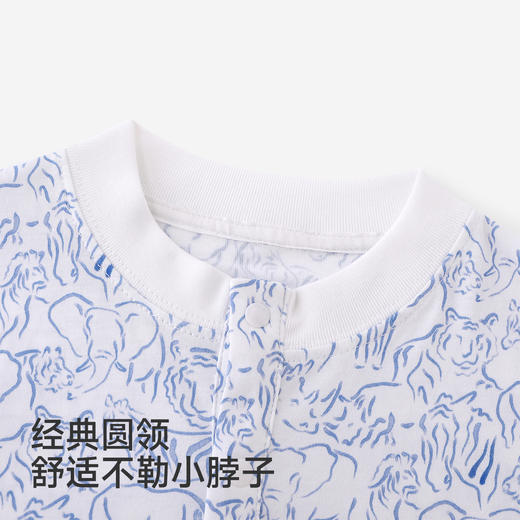 【高定系列】英氏婴儿连身衣宝宝连体衣女宝男宝夏季短袖纯棉哈衣 商品图2
