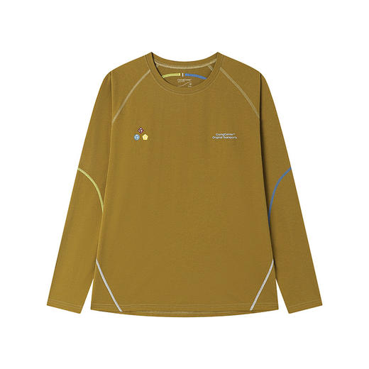 CryingCenter 冲孔图案速干凉感UPF50防晒长袖撞色弧线运动衫 商品图4