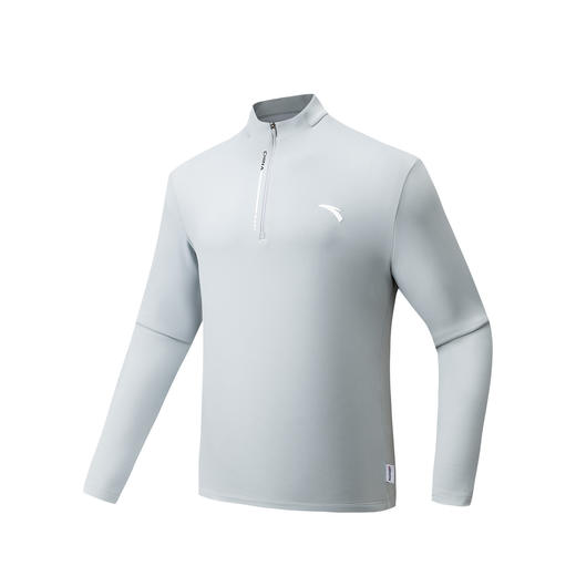 【林孝埈同款】安踏零压T丨半拉链长袖t恤卫衣男士新款152617407-2芦灰色 商品图2