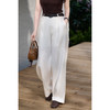 天丝亚麻休闲裤 透气舒适 米思阳2026春季新款老钱风百搭休闲舒适直筒休闲裤女6079 商品缩略图1