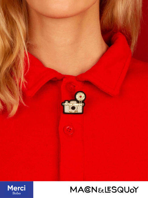 Macon&Lesquoy 原创设计 生活喜剧 电影系列 M&L刺绣手工饰品胸针 商品图2