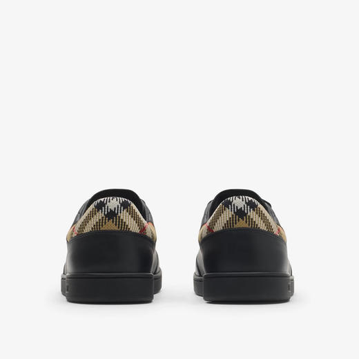 BURBERRY 巴宝莉 男士皮革 Set 休闲运动鞋 黑色 8118851 C1900 商品图3