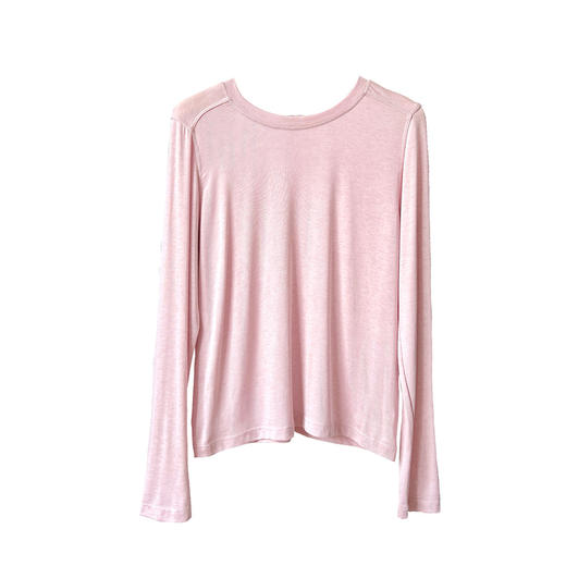 春夏季新款福利【软糯天丝羊毛打底衫限时立减40元】时尚百搭 韩系圆领长袖T恤内搭上衣 商品图4