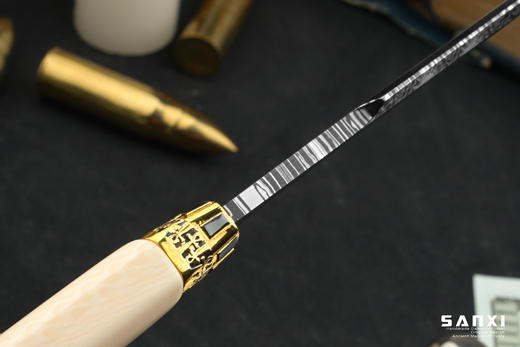 三希堂  现代刀系列  错金卷草小猎  未开刃 商品图1