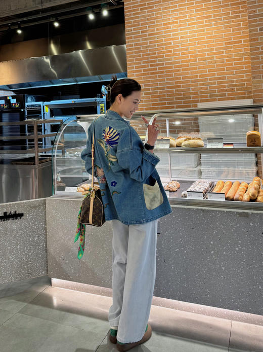 【经典必入】噢蜜ooomeooo四面弹水泥灰直筒裤 商品图9