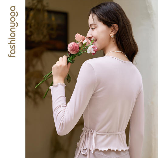 2026春夏F15359木耳边系绳长袖外搭 商品图4