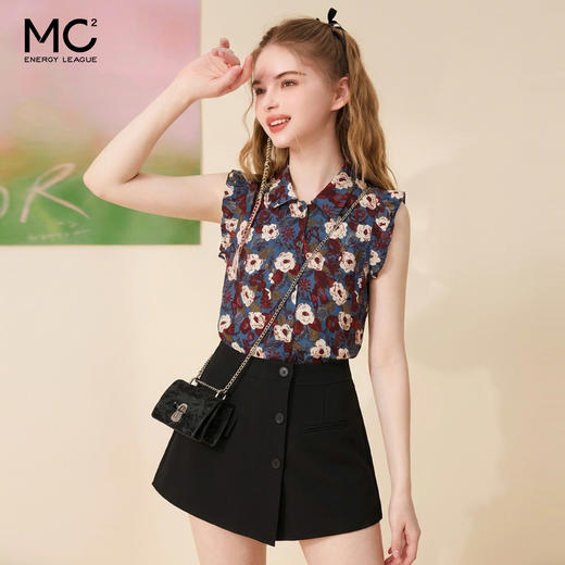 女装翻领印花衬衣配裙裤-1667S5223023 商品图2