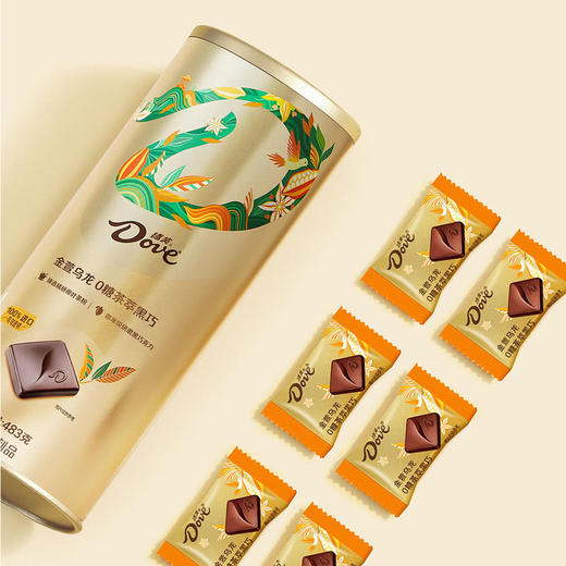 MM 山姆 德芙 金萱乌龙0糖茶萃黑巧 483g 商品图6