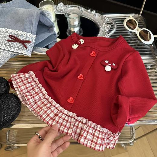 【26.9/件】2026春秋宝宝甜妹花边打底衫女童洋气百搭外穿上衣韩版内搭打底聚★为爱严选 商品图2