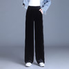 MYX金丝绒阔腿裤女装春秋季2026年新款垂感宽松直筒休闲裤 商品缩略图0