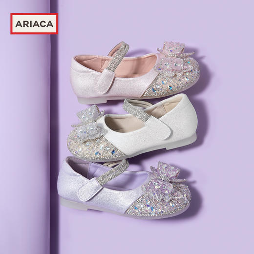 ARIACA艾芮苏女童水钻公主鞋2026春季新款浅口软底皮鞋儿童水晶鞋ARC16C15 商品图5