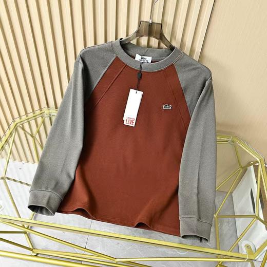 饿鱼2026春秋男士圆领双面德绒休闲撞色卫衣打底T恤 商品图5