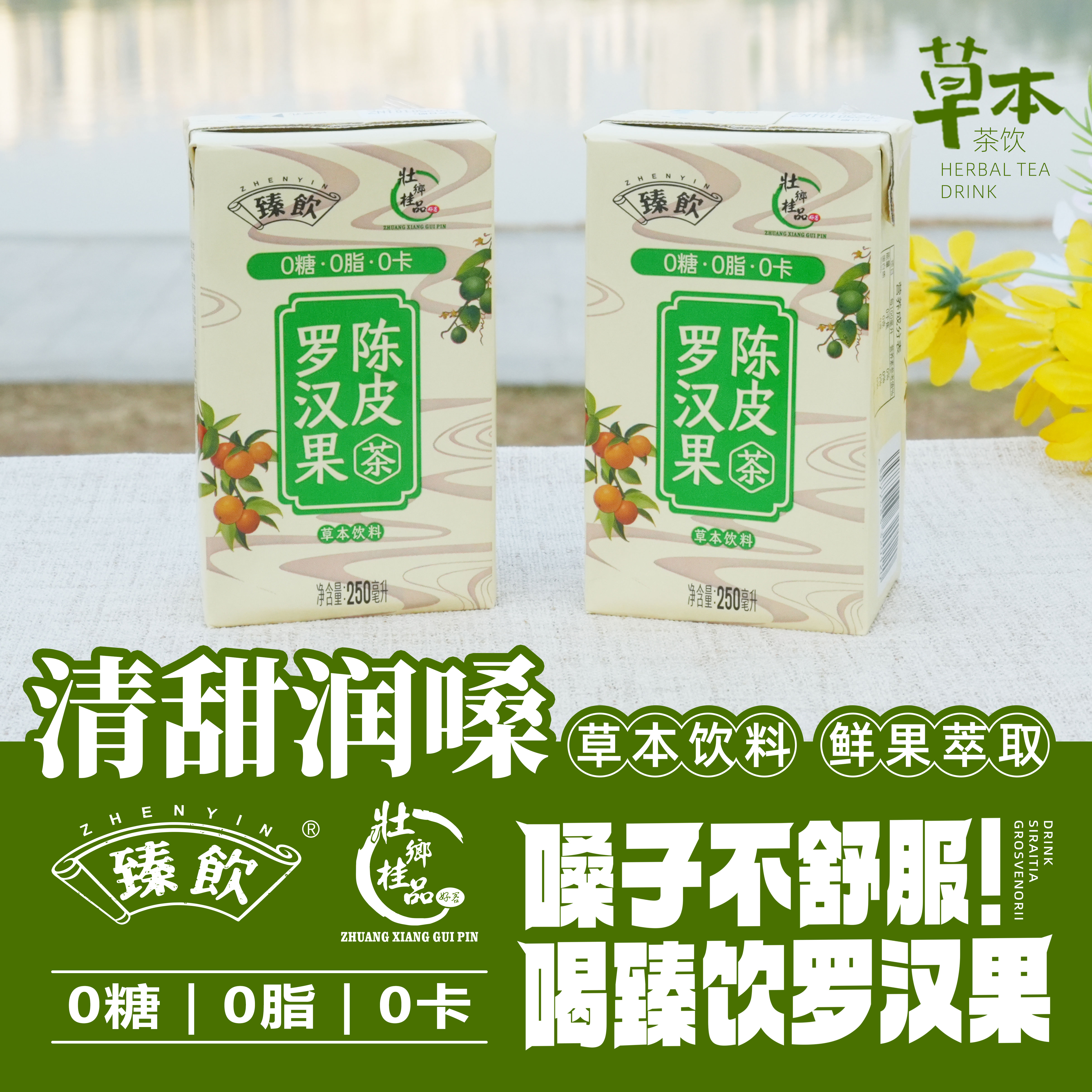 壮乡桂品 罗汉果陈皮茶250ml*6盒
