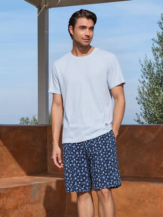 【全棉时尚家居系列】SCHIESSER德国舒雅男士纯棉睡衣 家居 春夏短袖短裤家居宽松套装39/26248H 商品图2