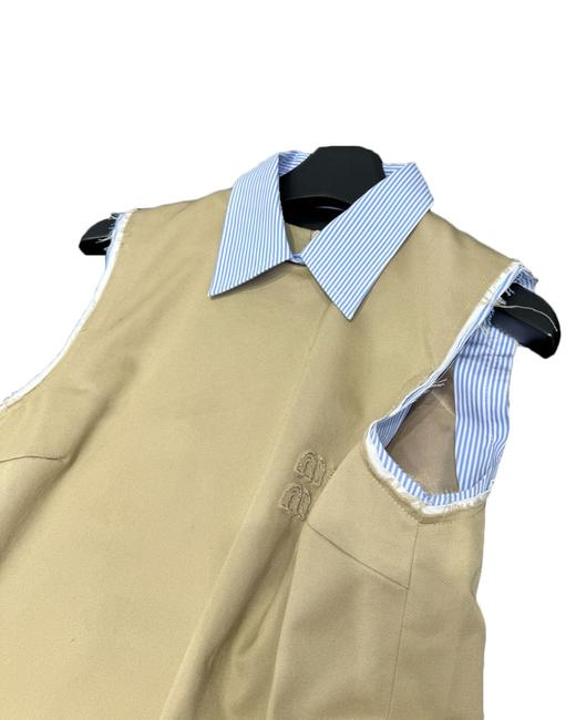 女款毛边假两件无袖连衣裙zh017 商品图2