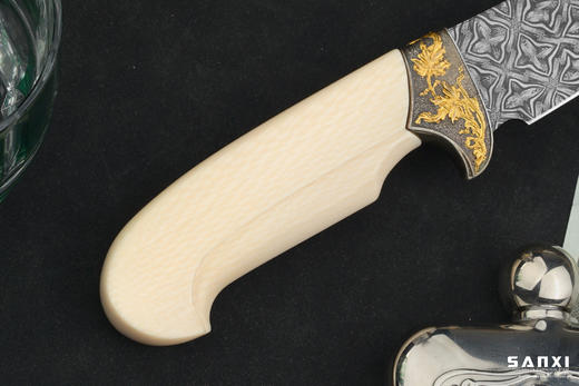 三希堂  现代刀系列  错金卷草小猎  未开刃 商品图8