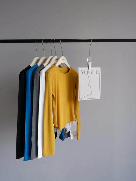 AMTN超舒服好看的打底☁️天然云柔棉修身纯色圆领长袖T恤，会呼吸的面料，婴儿般舒适手感 商品图6