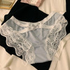 【热销组合❗撞色纯欲蕾丝内裤】无痕缎面透气包裹美臀，纯棉底裆吸湿排汗，清爽不黏腻，不夹臀不卡裆，低腰内裤女款夏季新款法式镂空提臀收腹三角裤QQ 商品缩略图9