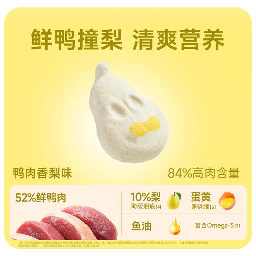 【新品】【鲜肉养护冻干】宽福 三种口味 100%鲜肉投料 鸭肉香梨 鲜肉莓果 羊奶鱼油 多重营养 高鲜肉高蛋白 98%动物性原料 5%天然鱼油 助力毛发油光水亮 商品图2