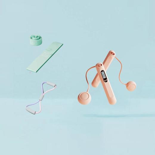 【38心愿 积分兑换】EILEI 户外运动居家跳绳运动套装05（跳绳+拉力绳+阻力带） 商品图1