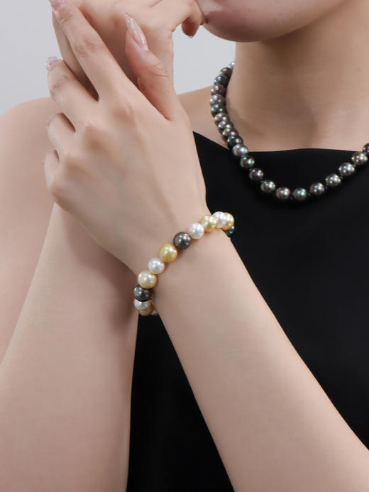【挚友限定】南洋三兄弟 海水珍珠混彩手链 9-11mm 商品图1