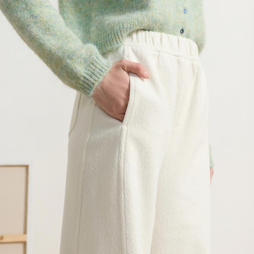 三彩2026春季新款休闲裤高腰宽松直筒裤垂感长裤显瘦M 商品图2