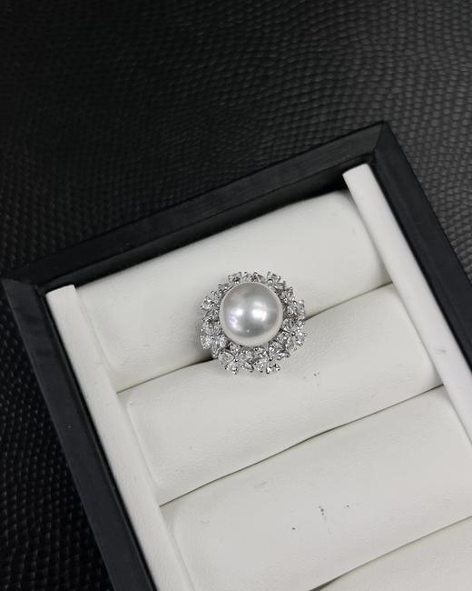 ⁶花簇款【11-12mm澳白 +S925银】极光微瑕，出证书，24小时鉴赏期【香港】SS06-QTT-XGZZ 商品图0