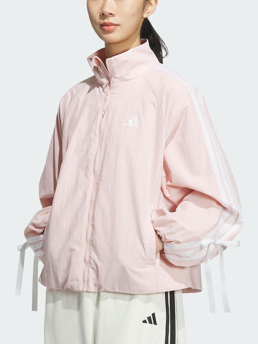 Adidas阿迪达斯女士梭织蝴蝶结立领外套 KB0086 商品图1