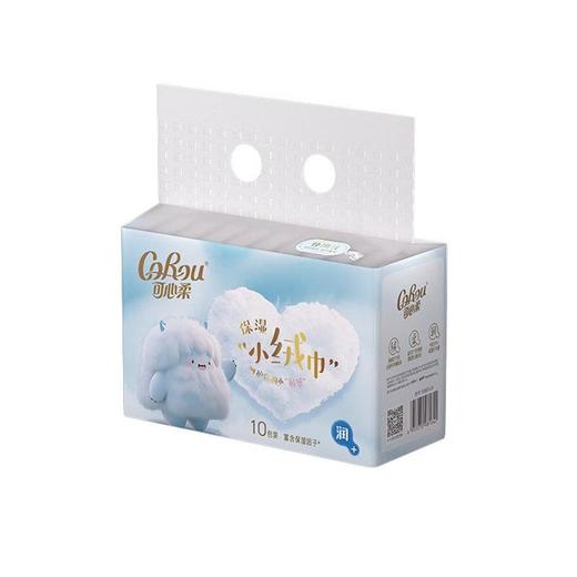 COROU可心柔 小绒巾保湿纸V9303-10（10抽*10包） 商品图0