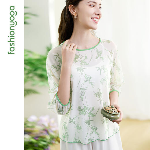 2026春夏F15375优雅竹韵纹外搭 商品图5