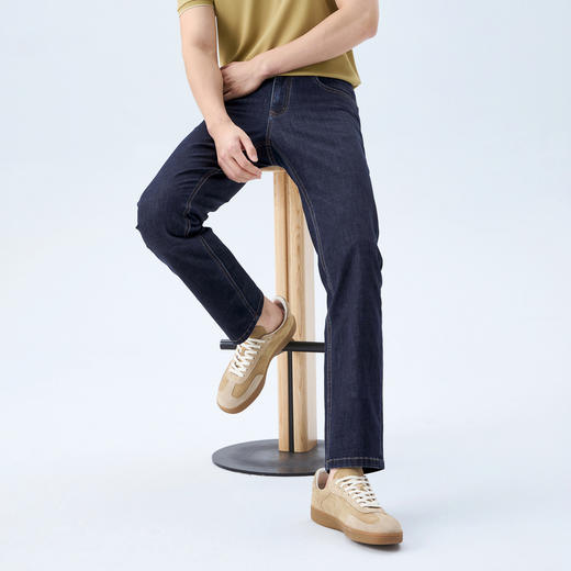 【经典牛仔】柒牌男装2026春夏弹力耐磨保色洗水商务休闲牛仔裤 130H71010 商品图1