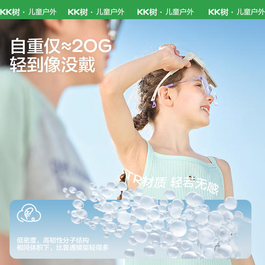 KK树儿童墨镜可折叠男童女孩套镜可套近视眼镜太阳镜防紫外线护眼小博视折叠套镜 商品图2