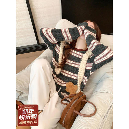 <曾小咸推荐>3.2现货秒杀！微信超特价！抽绳直筒休闲裤（加绒） 日常169.99 立减90 秒杀79.99！水蓝色加绒卫衣 秒杀89.99！！假两件针织衫 秒杀79.99！！ 商品图14