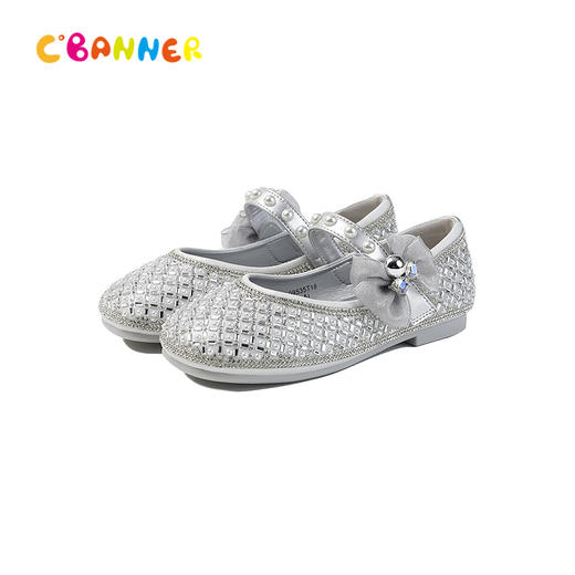 千百度2026春季童鞋缤纷水钻密镶鞋面 时尚潮流公主鞋A26199535 商品图5