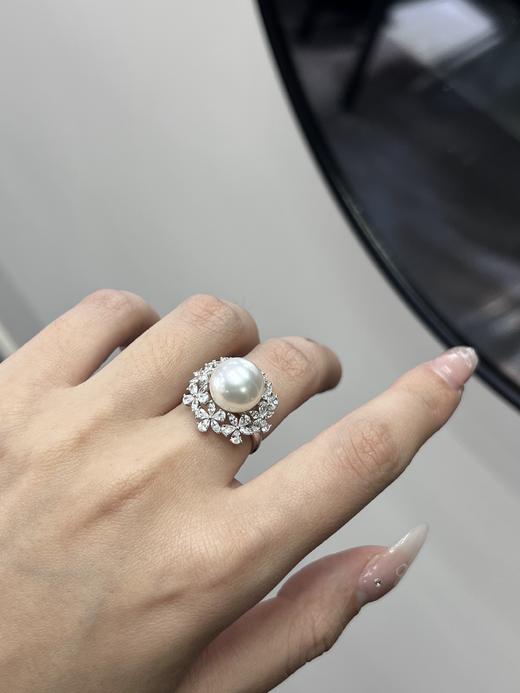 ⁶花簇款【11-12mm澳白 +S925银】极光微瑕，出证书，24小时鉴赏期【香港】SS06-QTT-XGZZ 商品图2