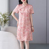WWM69573  新款中国风小个子人丝香云纱连衣裙显瘦女装夏高级感旗袍 商品缩略图3
