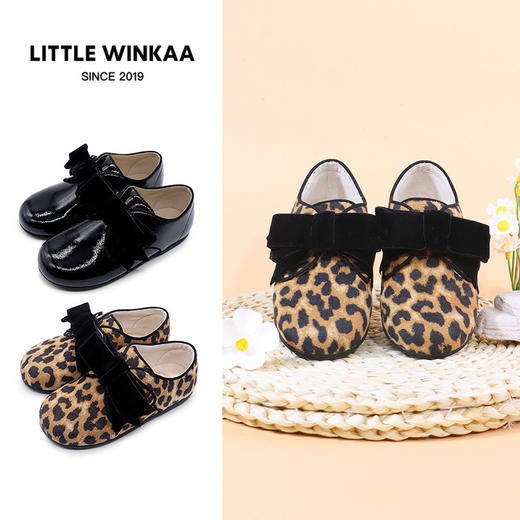 西班牙little winkaa童鞋2026新款春季百搭丝绒蝴蝶结豹纹公主舞蹈鞋女LW61150D47&LW61151D03 商品图9