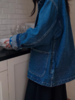 步履不停/5C20024C/长翻领工装水洗蓝牛仔外套 商品缩略图2