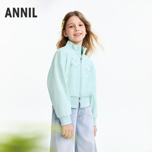 【实体店同款】女童针织外套春季新款安奈儿童装AG615122 商品图1