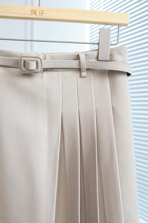 溪笺|不规则设计侧百褶半裙 商品图2