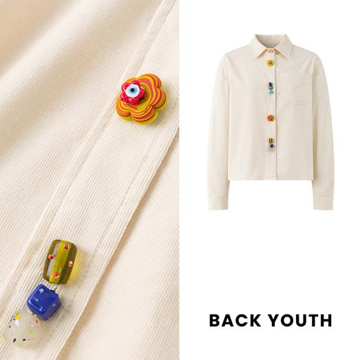 Runaway artist 原创设计春款琉璃扣短款衬衫 商品图0