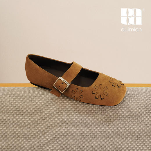 对面duimian方头玛丽珍春夏新款单鞋复古皮鞋 商品图3