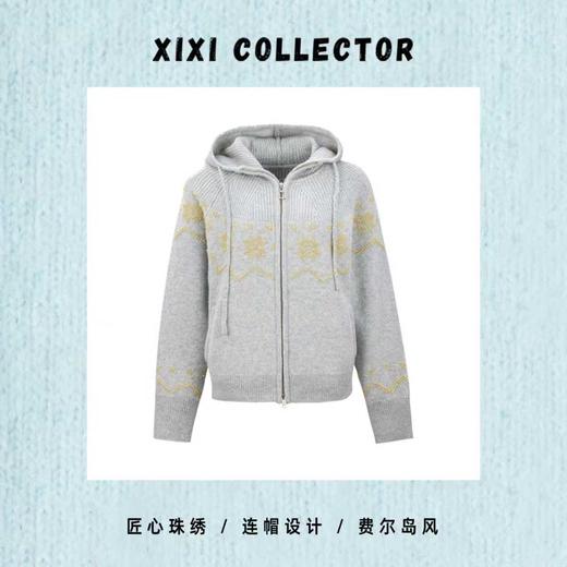 Runaway artist 费尔岛珠绣毛织开衫 商品图0