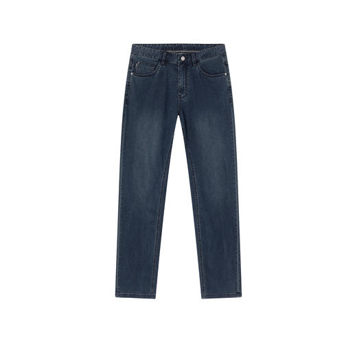 【莱赛尔】德鲨男士蓝色水洗牛仔裤2026春夏新款休闲百搭长裤子男 商品图4