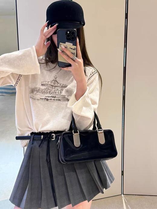 梦幻旋转木马Hip*sup针织雪花棉复古印花长袖T恤马 商品图7